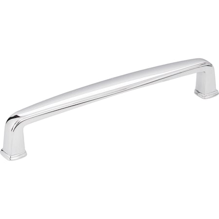 Jeffrey Alexander 128 mm Center-to-Center Polished Chrome Square Milan 1 Cabinet Pull 1092-128PC